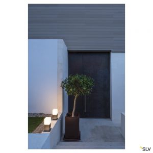 SQUARE POLE 30, borne extérieure, inox, E27, 20W max, IP44, inox 304