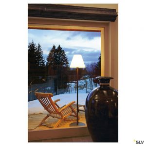 ADEGAN, lampadaire extérieur, anthracite/blanc, E27, 24W max, IP54