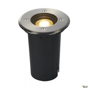 SOLASTO (EARTHLUX), rond, encastré de sol ext., QPAR51, Inox 304, GU10 6W
