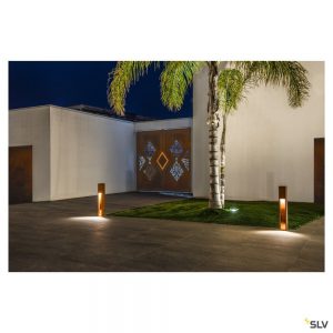 RUSTY SLOT 80, borne extérieure, fonte rouillée, LED, 8,6W, 3000K, IP55