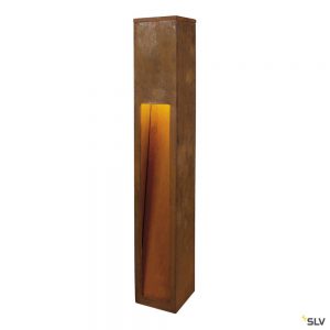 RUSTY SLOT 80, borne extérieure, fonte rouillée, LED, 8,6W, 3000K, IP55