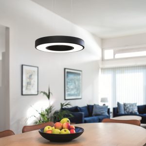 Circulus suspension noir 1345lm 3000K Ra>80 coupure de phase descendante